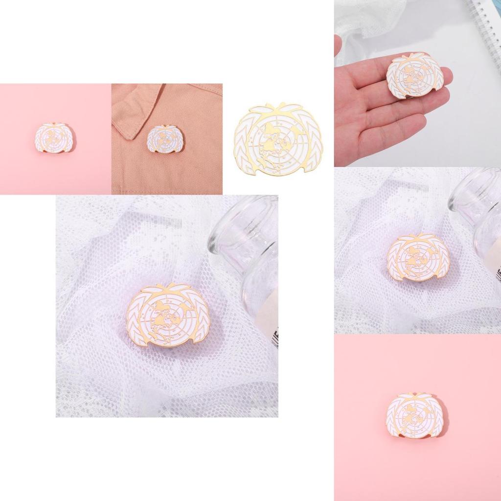 Kreative Geometrische Erd-Brosche aus Metalllegierung für Modische Dekoration und Geschenke