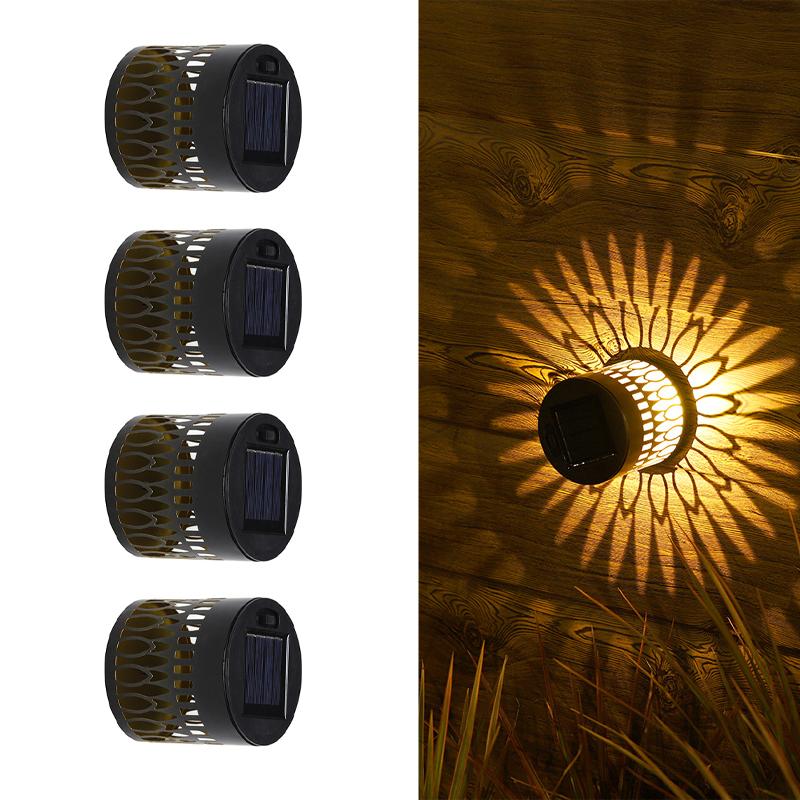 1/2/4PCS Solar-Powered peony Lantern Light Wall Lamp Outdoor Garden Patio Walkway Decorations Lighting for Garden Decor