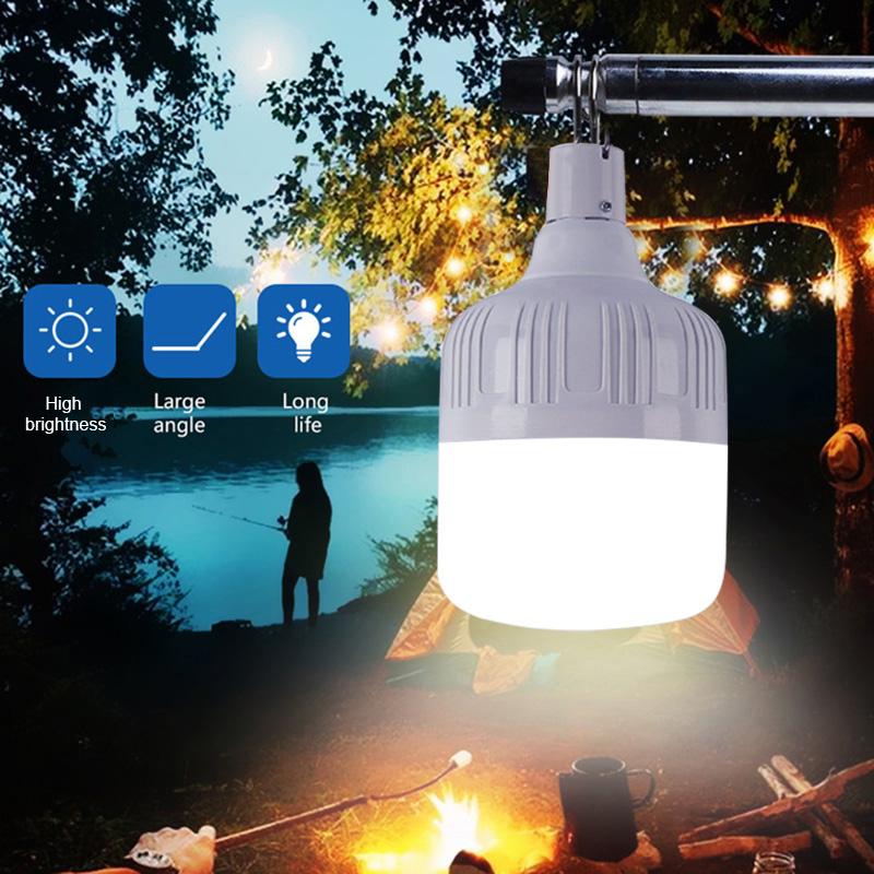 500w Luci Portatili da Campeggio all'Aperto Ricaricabili USB Lampada LED Lampadina di Emergenza Gancio Tende ad Alta Potenza Lanterna Luci Notturne Lampadina