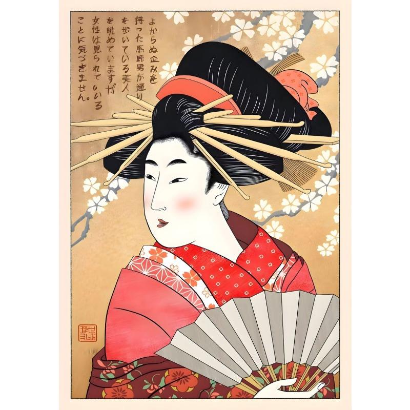 Japanische Poster und Drucke im Ukiyoe-Stil, Frau schreit Katze an, Leinwandgemälde, Vintage-Stil, Longcat-Wandkunst, Bilder, Heimdekoration, kein Rahmen
