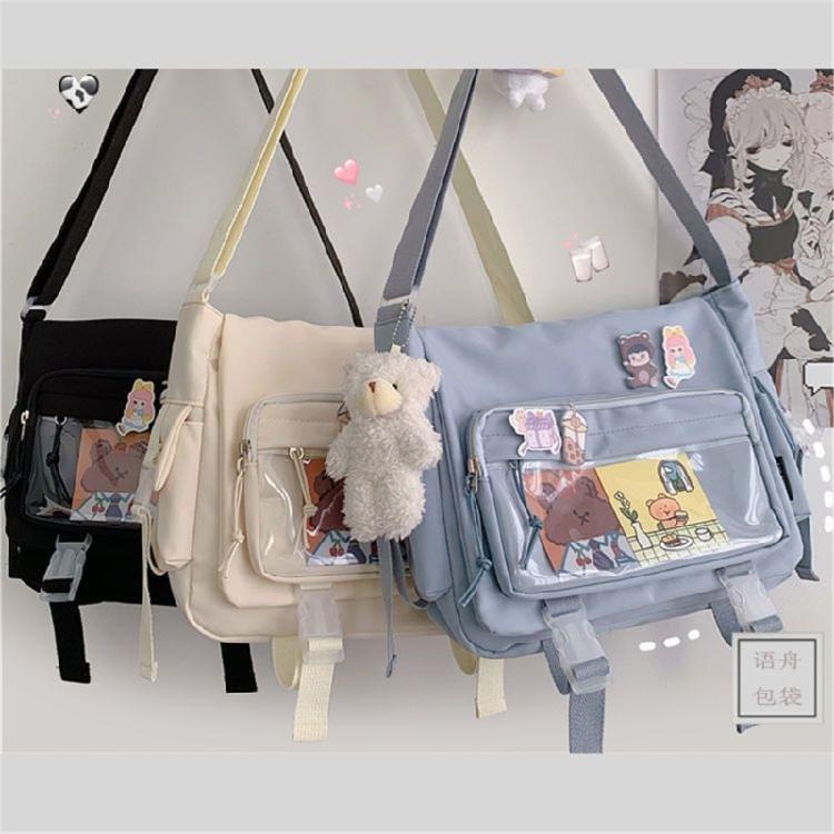 Japanese Shoulder Bag Nylon Book Bag Transparent Itabag Women Handbags JK Bag