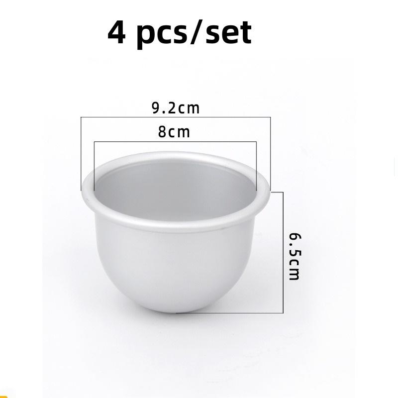 4pcs or 2 Pcs Set Round Bath Bomb Molds Aluminum Alloy Ball Sphere Bath Bomb Mold Cake Baking Pastry Mould DIY Bathing Tool