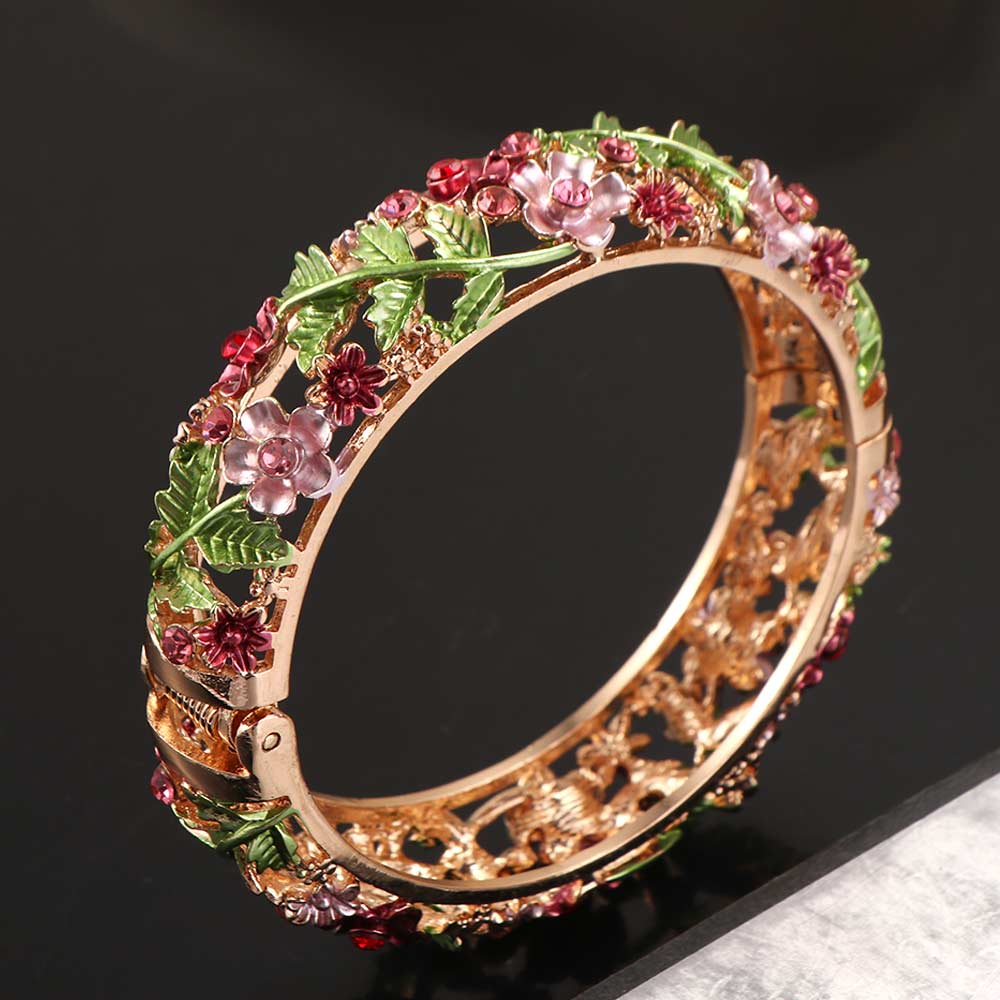 Enamel Chinese Cloisonne Bracelet Traditional Women's Hand Bracelet Jewelry