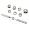 5537 Watch Back Case Opener Closer Kit Portable Alloy 1pc Wrench 7pcs Grooved Chucks for Watch