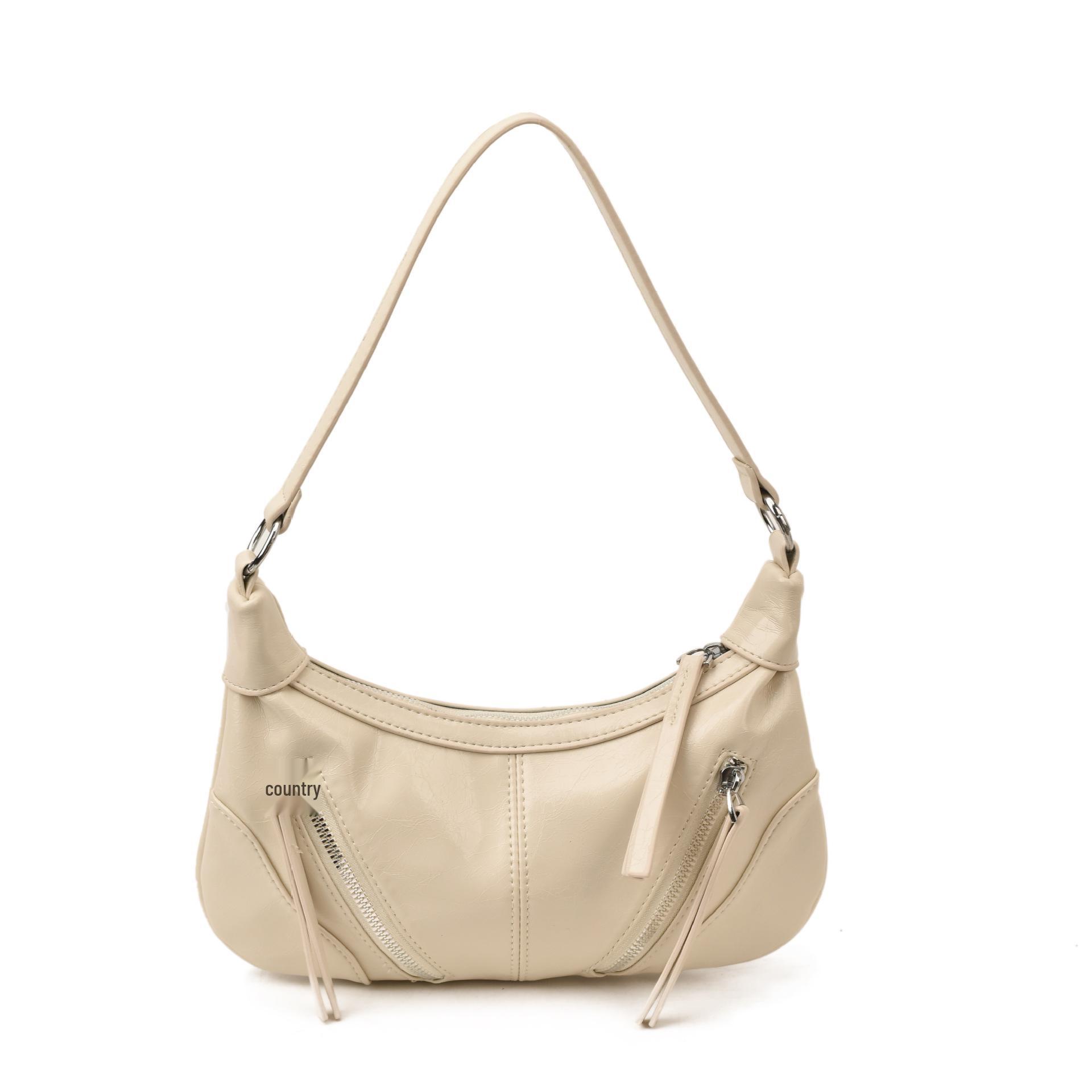 Retro Motorcycle Shoulder Bag - Women s Trendy 2025 Commuter Baguette Bag 1950₽