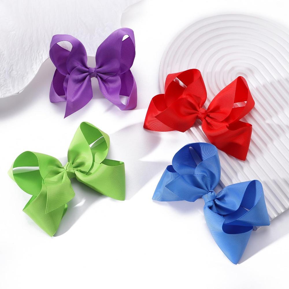 BABY BOWS 1Pcs 6inch Solid Colors Grosgrain Ribbon Hair Clips for Girls Large Hairpins Boutique Barrettes Kids Hair Accessories