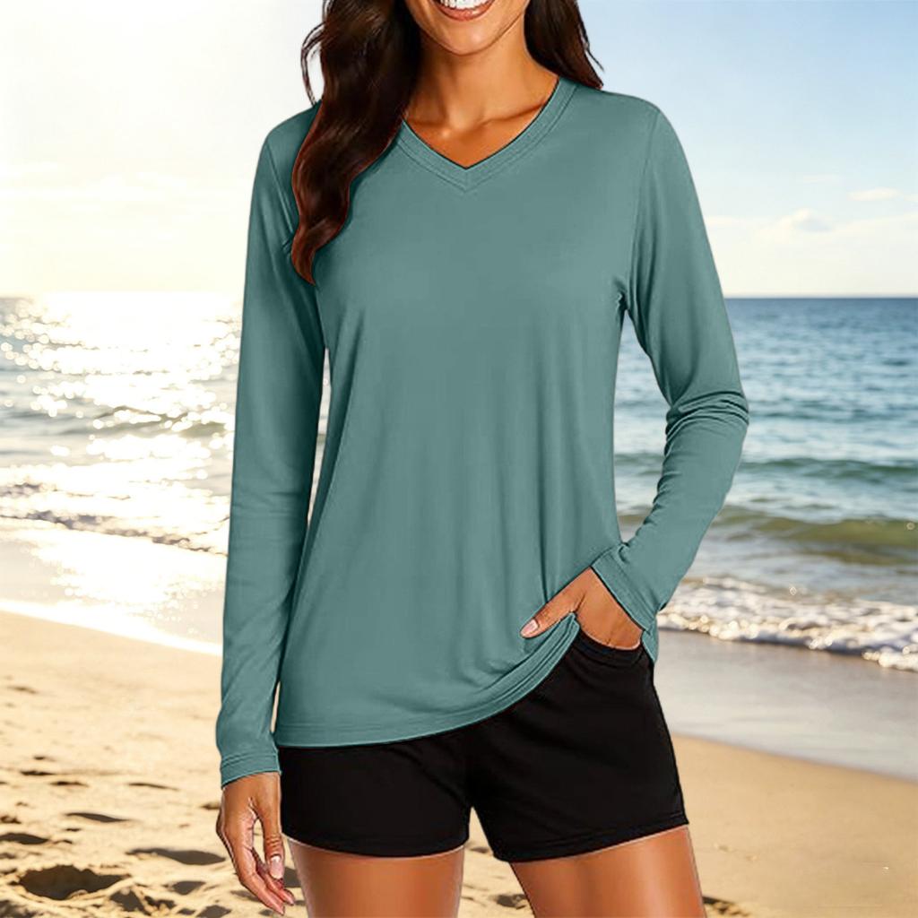 Women's Fashionable Casual Sun-protective -colored Top