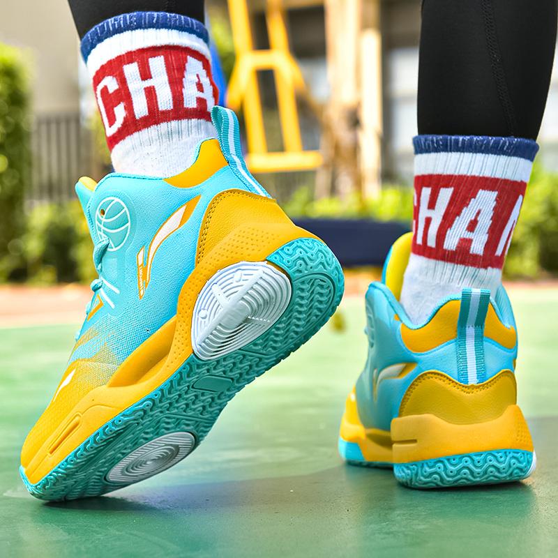 Autumn / Winter Leather Super Fiber Leather Children's Basketball Shoes Youth Casual Basketball Sports Shoes