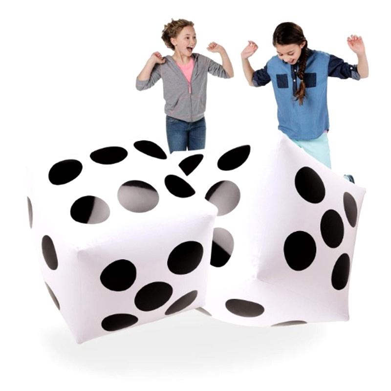 Inflatable Multi Color Blow-Up  Big Dice Toy Stage Prop Group Game Tool Casino Poker Party Decorations Pool Beach Toy