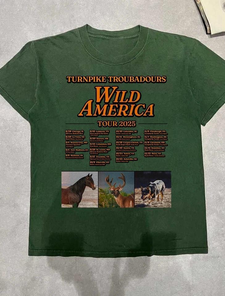 

Turnpike Troubadours Wild America tour T SHIRT FULL SIZE S-5XL H31 Unisex T-Shirt S