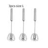 Semi Automatic Mixer Whisk Egg Beater Stainless Steel Manual Hand Mixer Self-Turning Cream Utensils Kitchen Mixer Egg ToolsMakeup