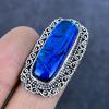 Bague Bijou en Argent Sterling 925 avec Pierre Précieuse Opale Triplet Bleue Naturelle Taille 7 A7F05