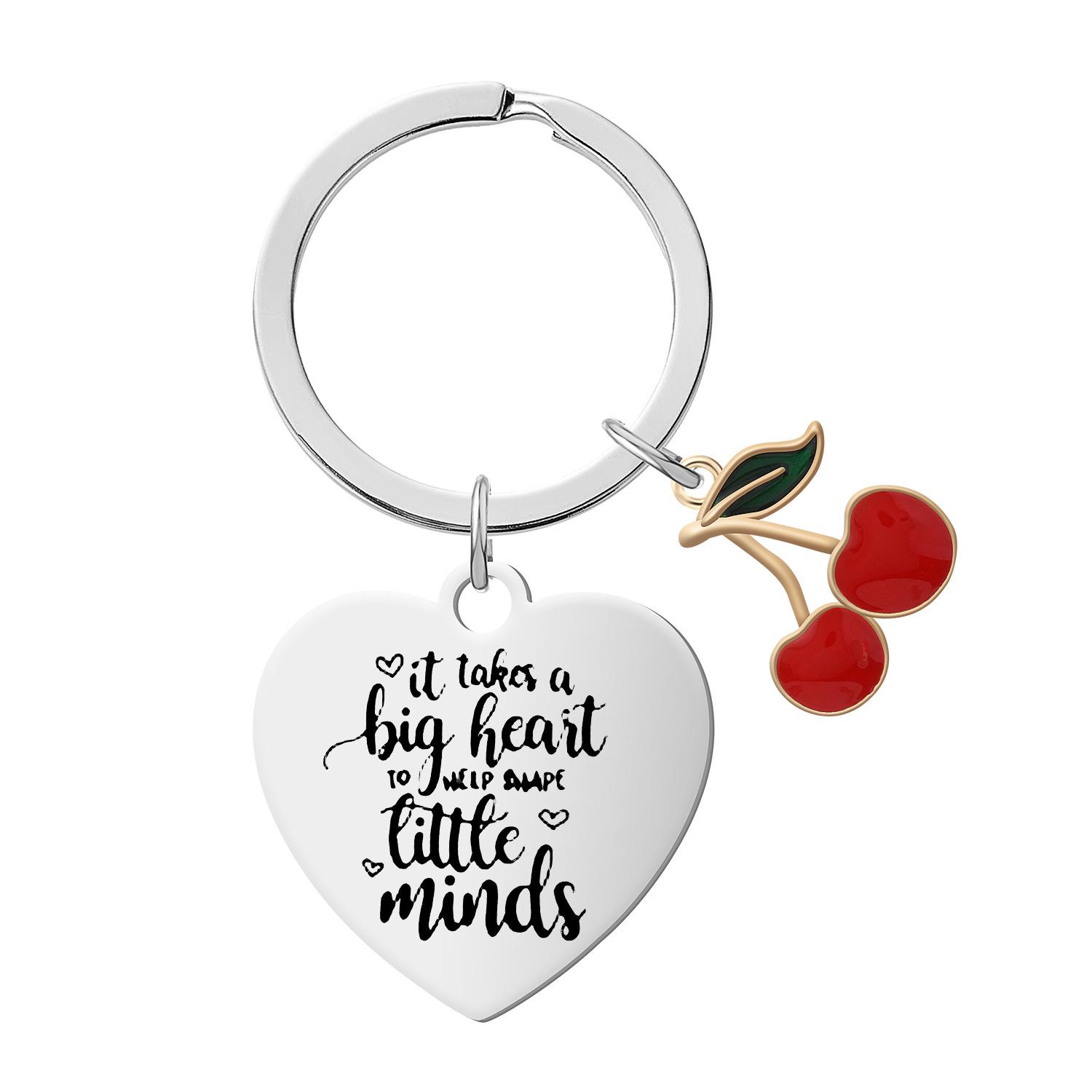 

Брелок в форме сердца с лазерной гравировкой - Спасибо учителю, подарок на выпускной