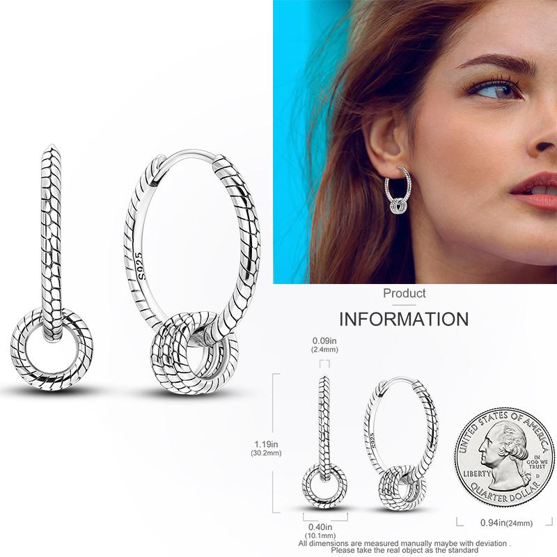 925 Silver Hoop Earring Moon Sun Earring Pendent Zircon Heart Shape Star Eardrop For Women Girl Making Jewelry