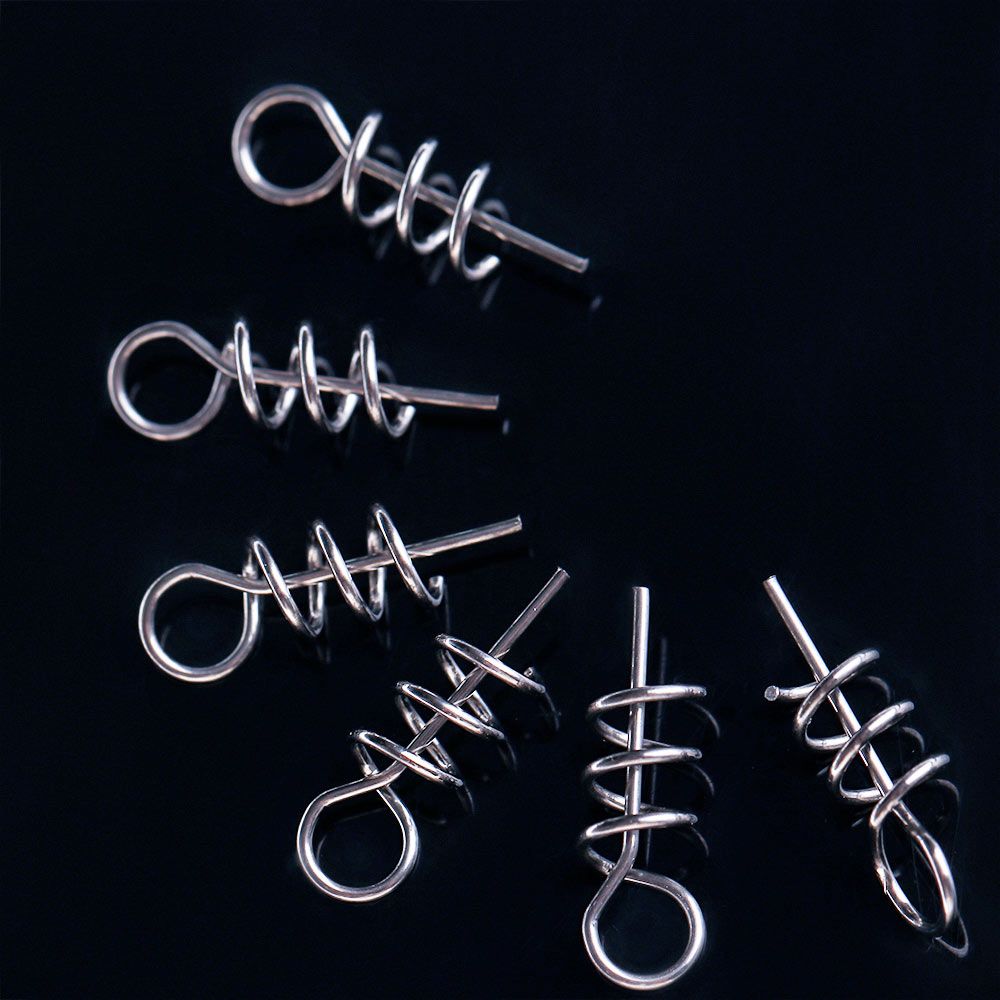 For Soft Lure Fishing Tools Fixed Needle Crank Lock Centering Fishing Hook Soft Bait Spring Twist
