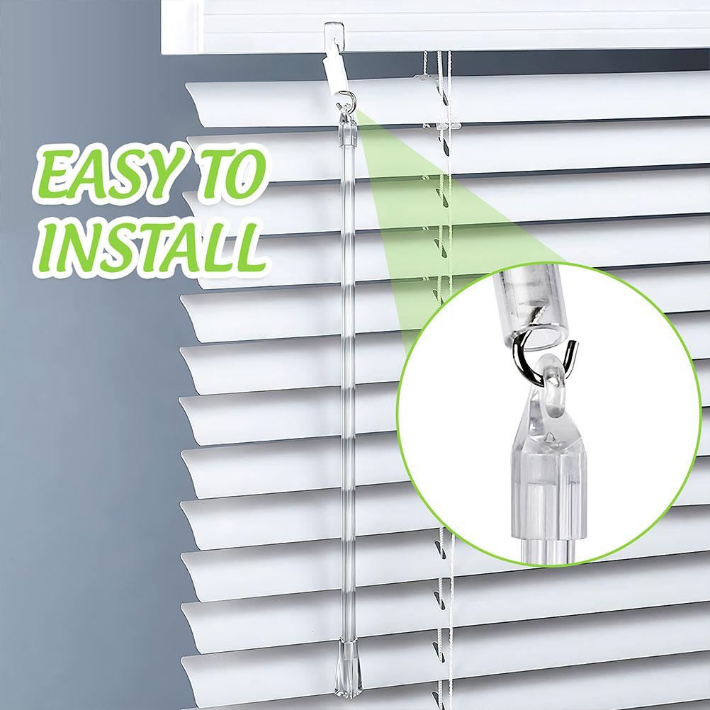 2 Pcs Venetian Blind Rotor Blinds Wand Replacement Curtain Pull for Curtains Shutters Hooks Rods Drapes
