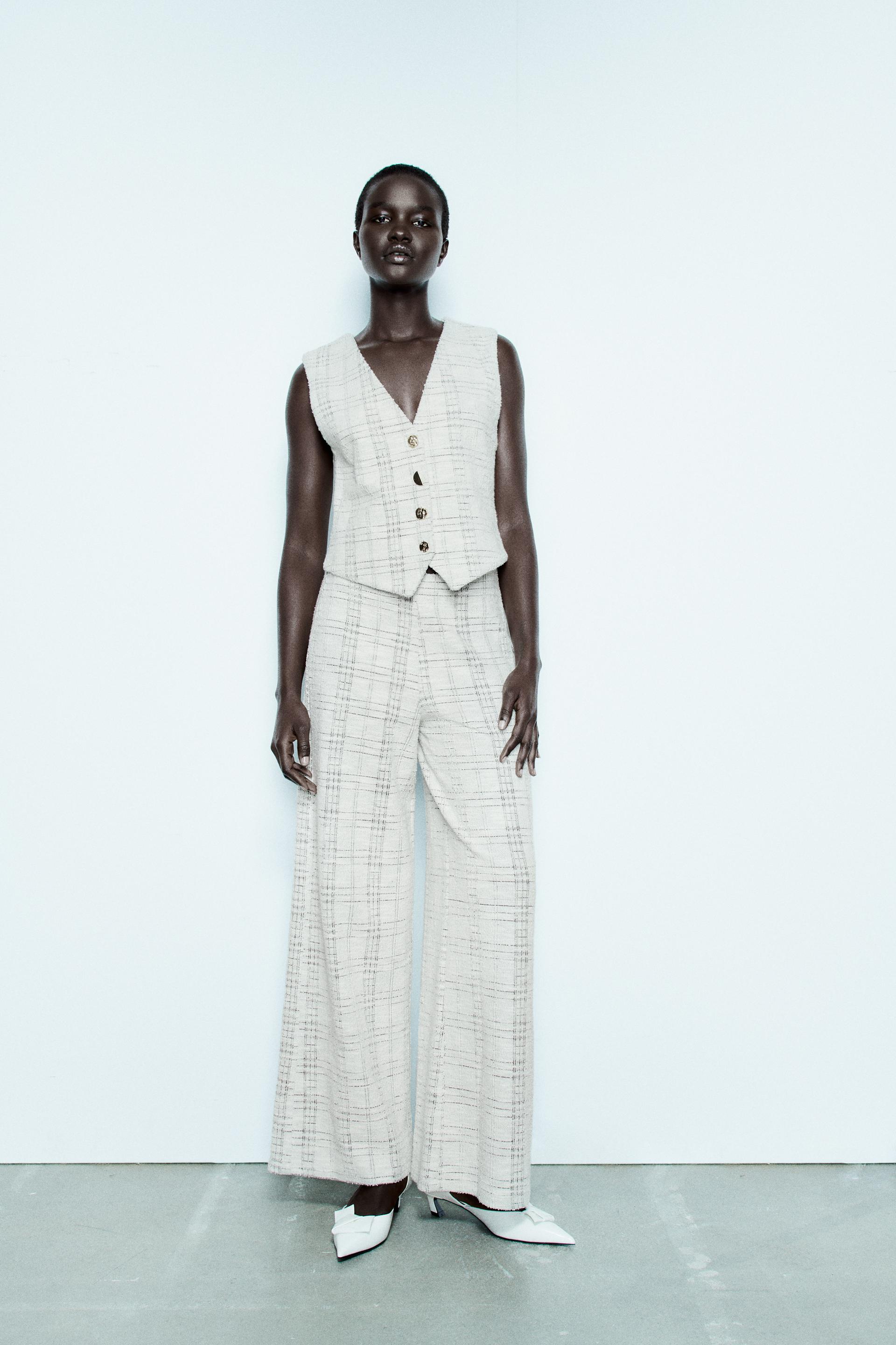 

ШИРОКИЕ БРЮКИ С ЖАККАРДОВЫМ ТЕКСТУРОМ