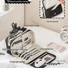 2025 New Little Black Cat Transparent Pencil Case for Girls - Trendy Stationery Box for Elementary, Middle, and High School Students