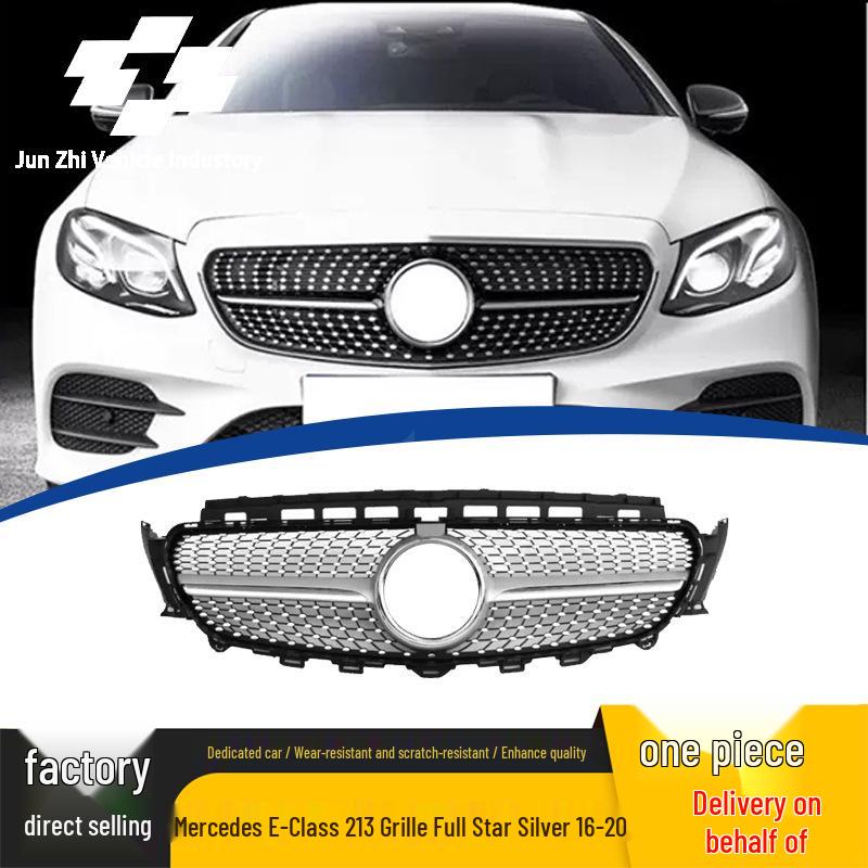Mercedes-Benz E-Class W213 Front Grille (2016-2020) - Star Silver Replacement