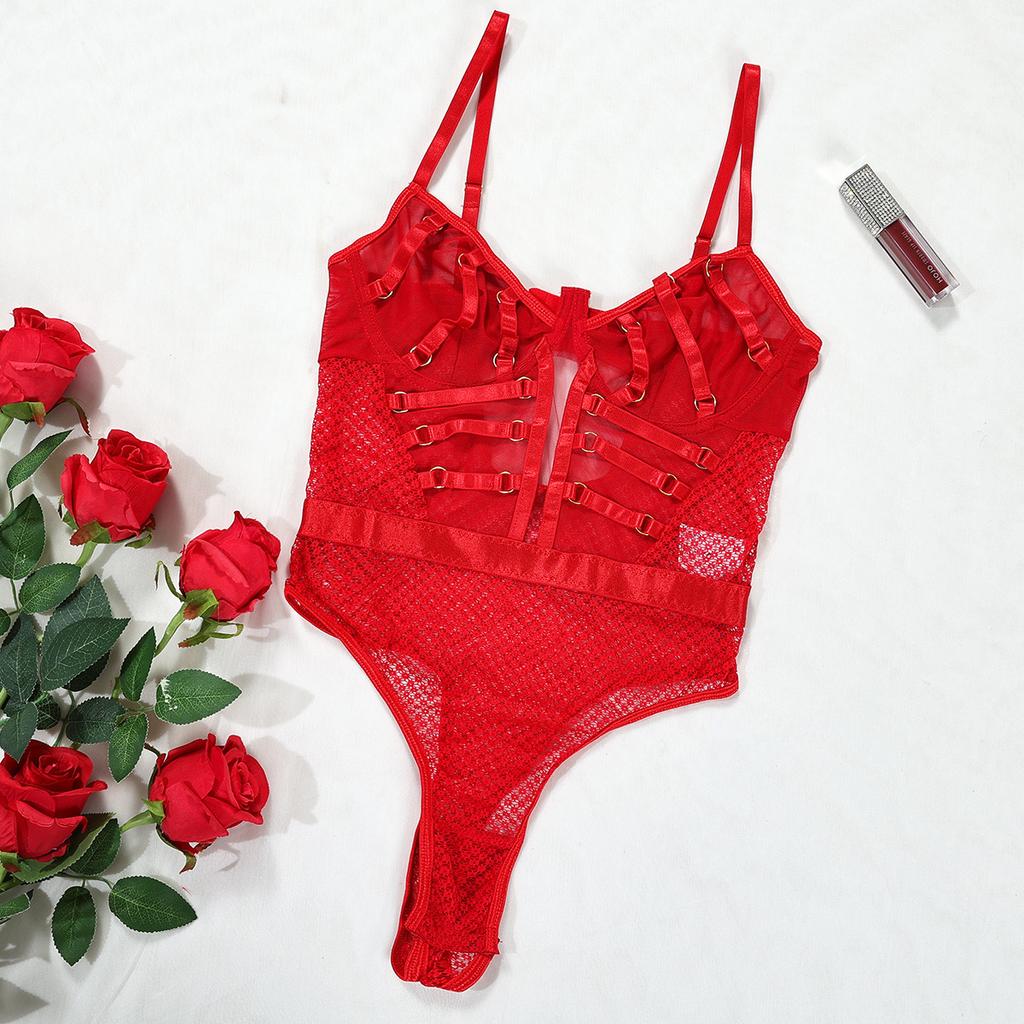 Undertøy Sexy Hot Voksen Kvinne Dristig Kvinne Hul Maske Perspektiv Jumpsuit Undertøyssett Kvinne Klær Porno for å Fange Erotisk