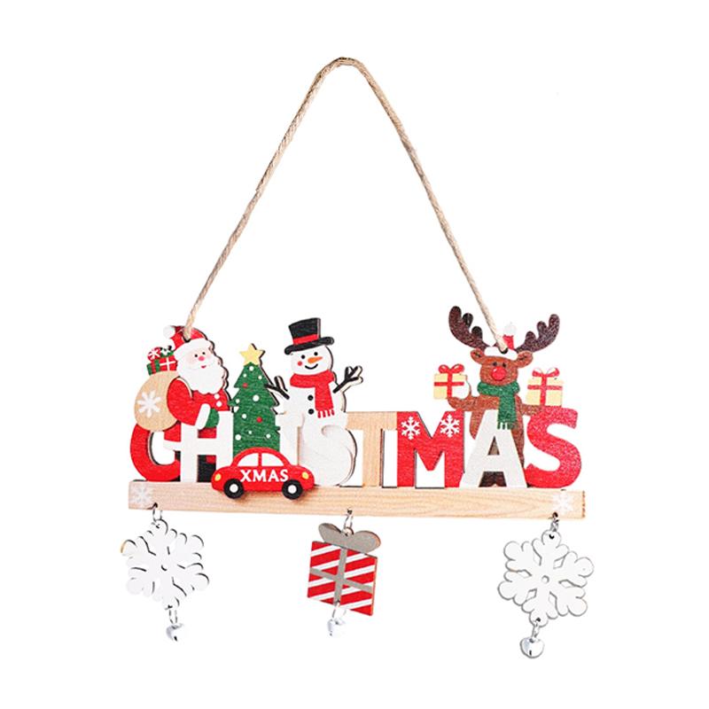 

Wooden Christmas Hanging Pendants Gnome Santa Claus Merry Christmas Decoration For Home Xmas Tree Ornaments Year Gifts