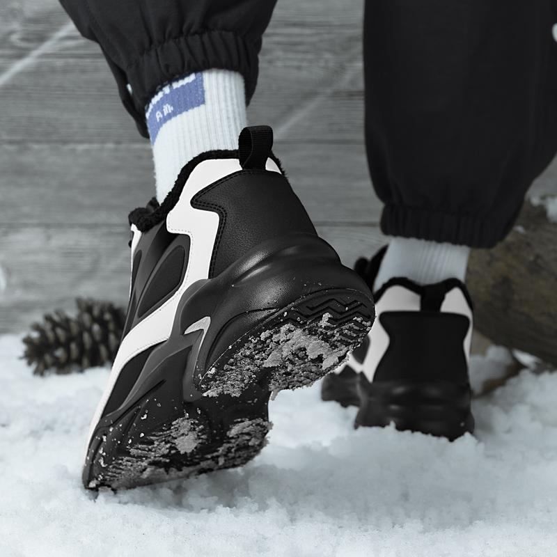 Fashion Shoes For Men Designer Leather Casual Cotton Warm Sneakers Lace Up Male Outdoor Sports Male Shoes Tennis Big Size 48