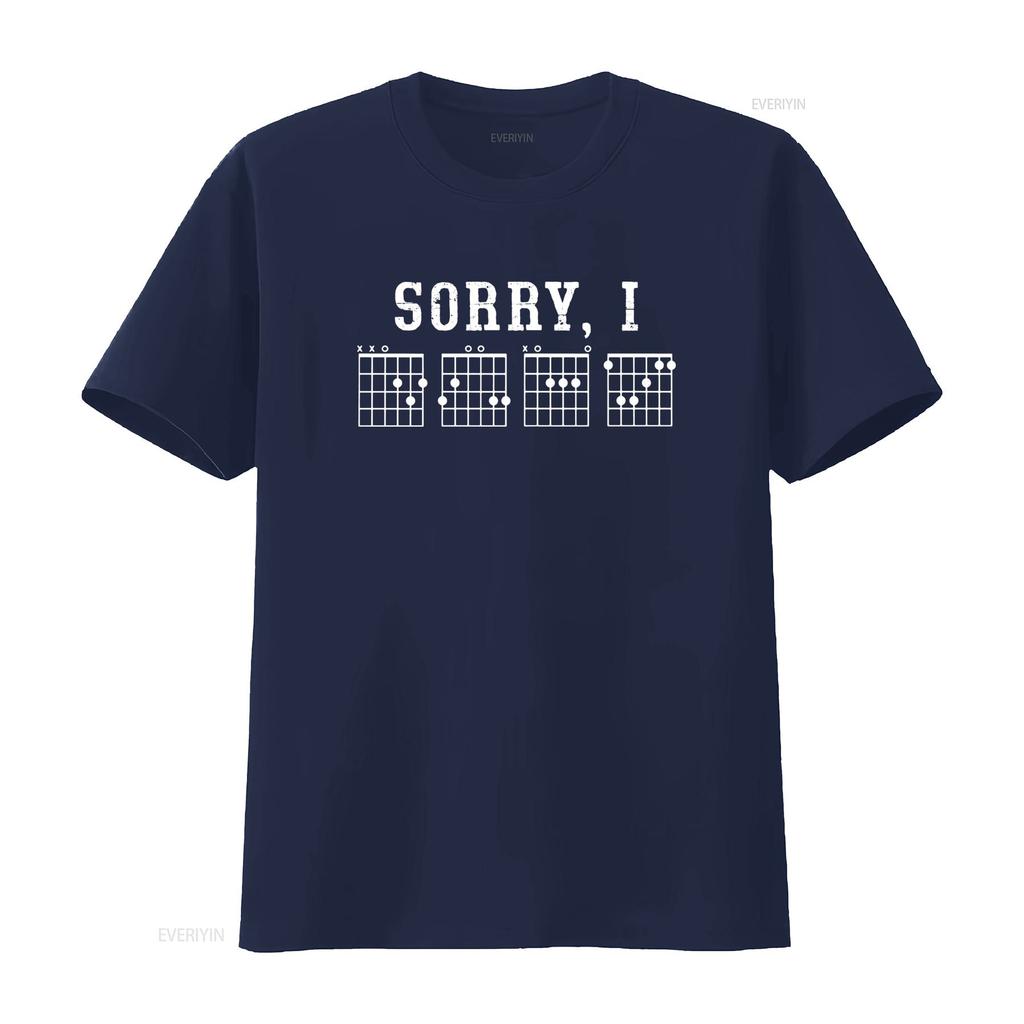 Sorry I Dont Care Guitar Chords Guitarist T Shirt vintage Washed Top For Everyday Wear streetwear designer clothes fashion