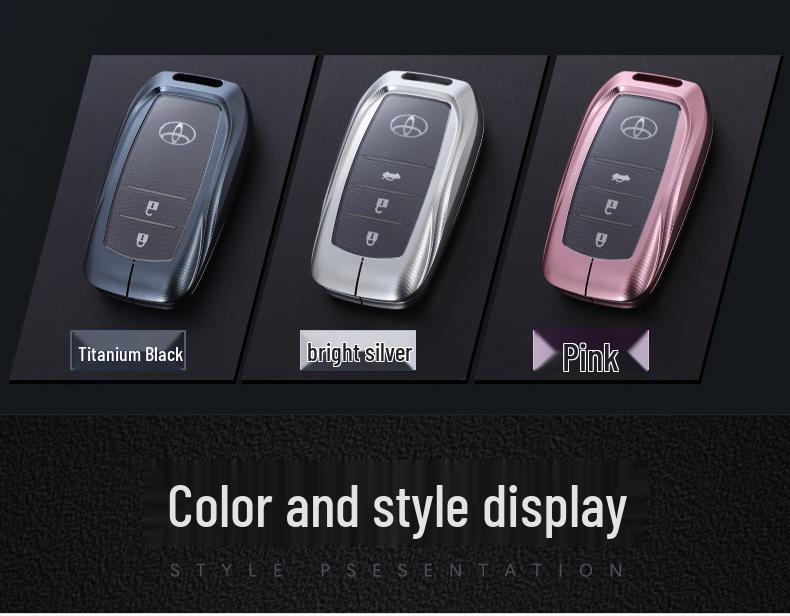 Toyota Key Case for Corolla, Camry, Avalon - Protective Metal Buckle Cover