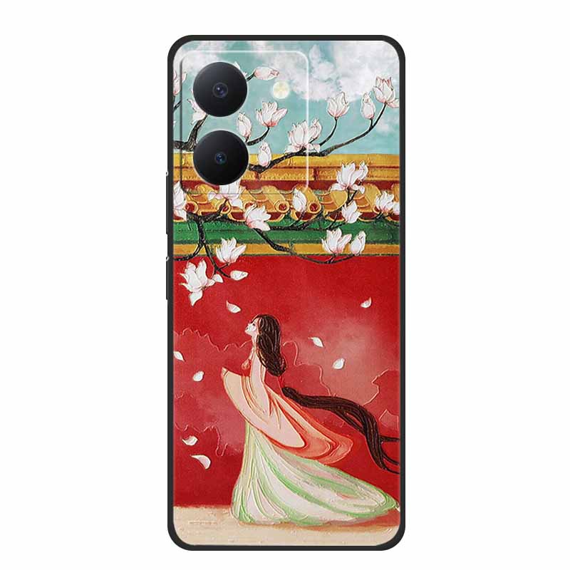 3D Emboss Case For Vivo Y27s Phone Case Relief Black Silicone Soft Back Cover Coque Funda For Vivo Y27s Case Y 27 s Capas 6.64"