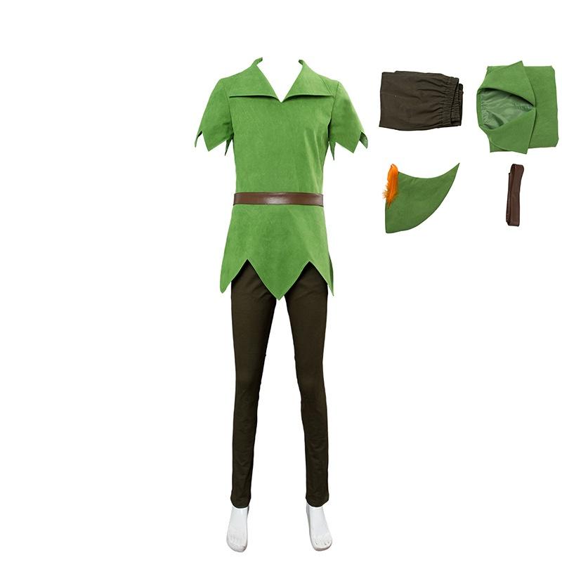 

Pan Peter Cosplay Costume Unisex Kids Makeup Costume Party Performance Clothes Boy,XL