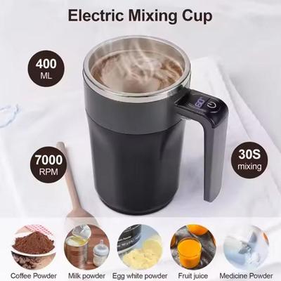 Auto-Stirring Smart Coffee Cup with Temperature Control & Digital Display, 316 Stainless Steel Magnetic Self-Heating Travel Mug