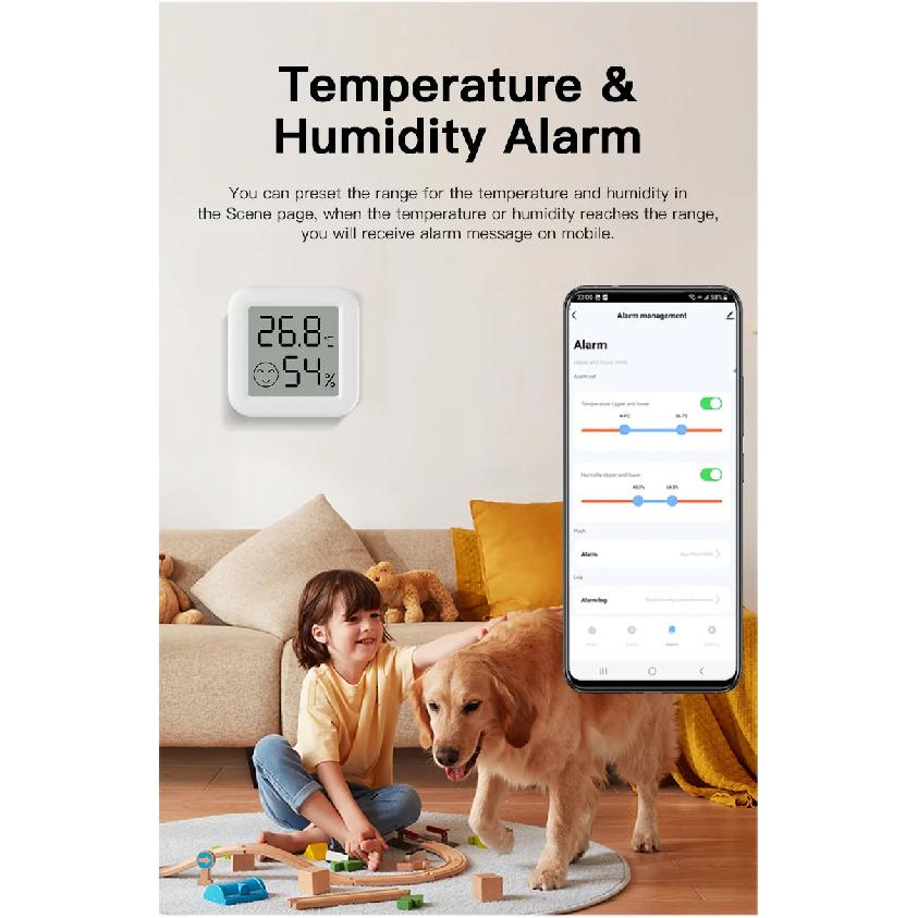 Zigbee 3.0 Smart Tuya Temperature Humidity Sensor APP Remote Control Thermometer For Smart Home Work With Alexa ZHA Zigbee2Mqtt