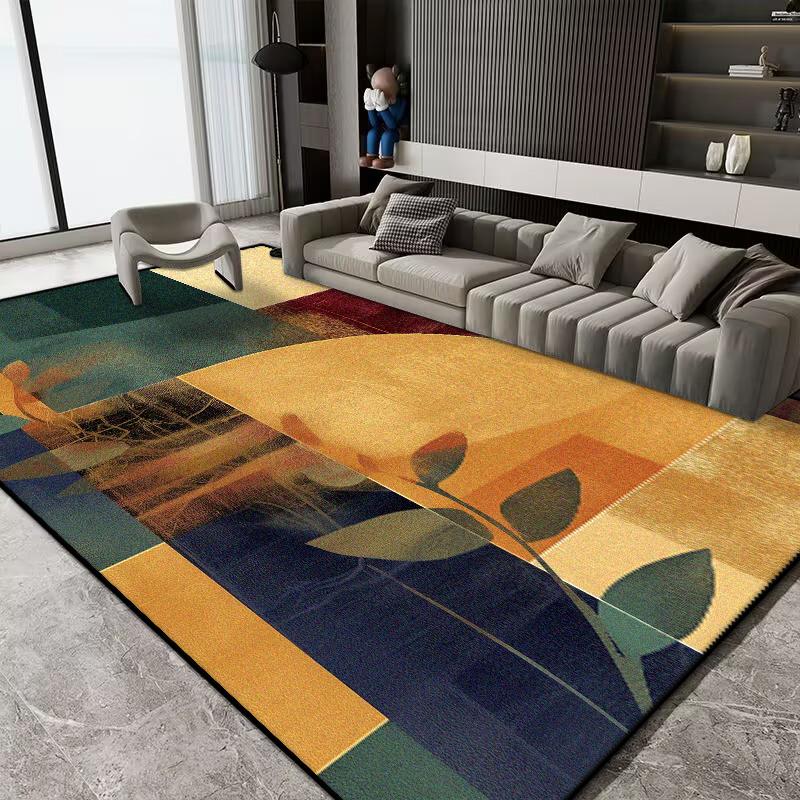 European Style Big Living Room Rugs Home Decoration Luxury Bedroom Short Velvet Carpet Washable Mat for Floor Lounge Rug