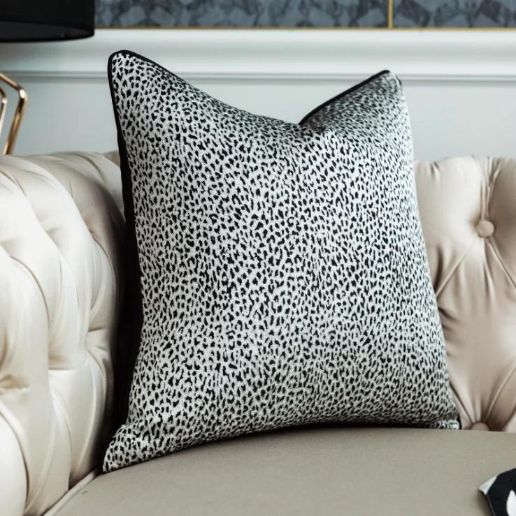 1 PC Light Luxury Cushion Cover High Grade Jacquard Pillowcase 30x50/45x45/50x50CM Champagne Blue Home Hotel Bed Sofa Decoration