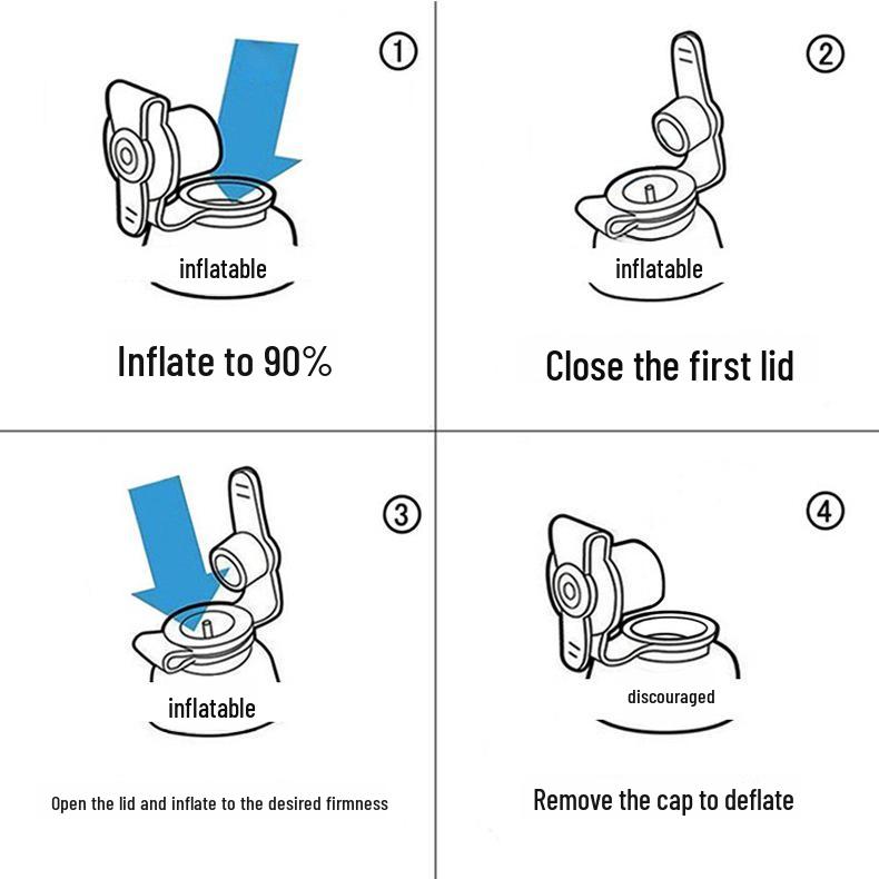 Inflatable PVC Flocked Travel Foot Rest for Car and Airplane