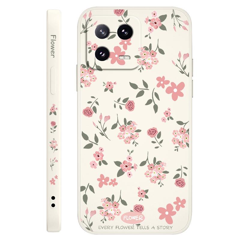 Floral Scent Phone Case For Xiaomi Mi 14 13 13T 12 12X 12T 12S 11 11T 10 10T 9 9T Pro Lite Liquid Silicone Cover