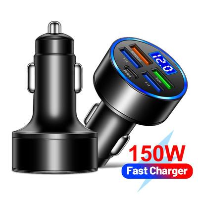 150W 5-Port Digitalanzeige Autoladegerät mit Spannungsanzeige