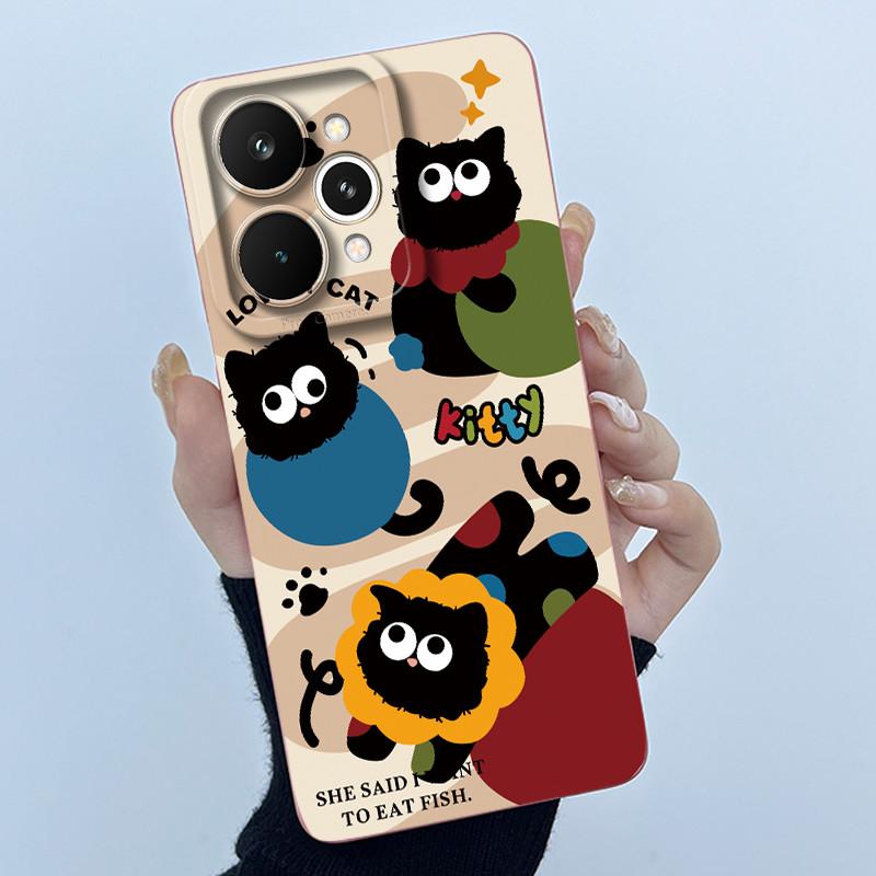 For Realme 15 Pro 5G Phone Case Cute Panda Girl Cats Liquid Silicone Soft Back Cover For Realme15 15Pro High Quality Phone Shell