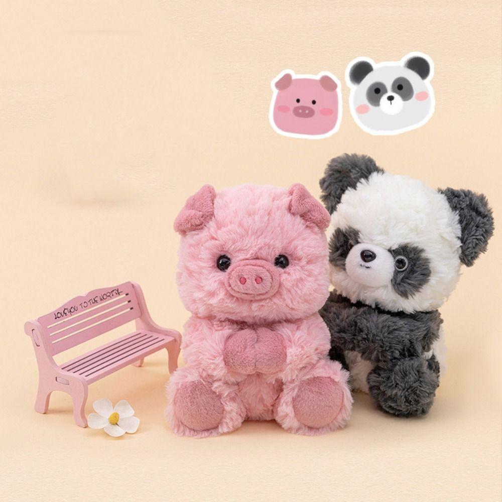 Little Bear Simulation Pig Plush Toy Chicken Elephant Plush Doll Raccoon Plush Doll  Home Decor