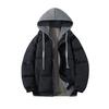 New Winter Style Men's Fake Two-piece Hooded Cotton Coat Student Loose Thickened Warm