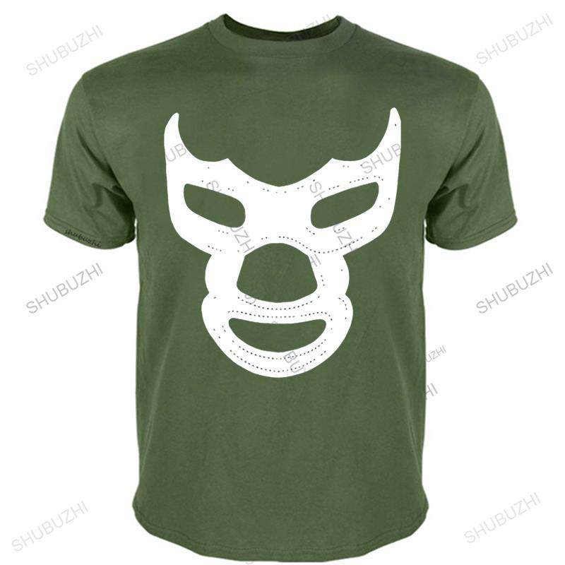 Fashion Tshirt Men Cotton Brand Teeshirt Blue Demon T Shirt Blue Mexico Mask Demon Wrestling Libre Lucha High Quality Tshirts