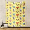 Cute Cartoon Animal Characters Pattern Patterned – Patterned Tapestry for Bedroom and Living Room Home Decor
