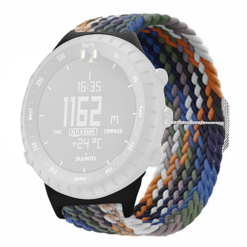 For Suunto Core Watch Band Stretchy 22mm Soft Nylon Elastic Braided Strap