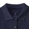 Skechers Yazan Series Comfortable Casual Versatile Solid Color Short Sleeve Polo Shirt Women Tops Captain-Blue L225W236-01KA