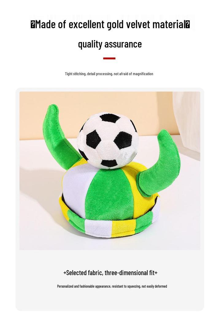 Carnival World Cup Football Bull Head Party Hat for Celebrations and Christmas