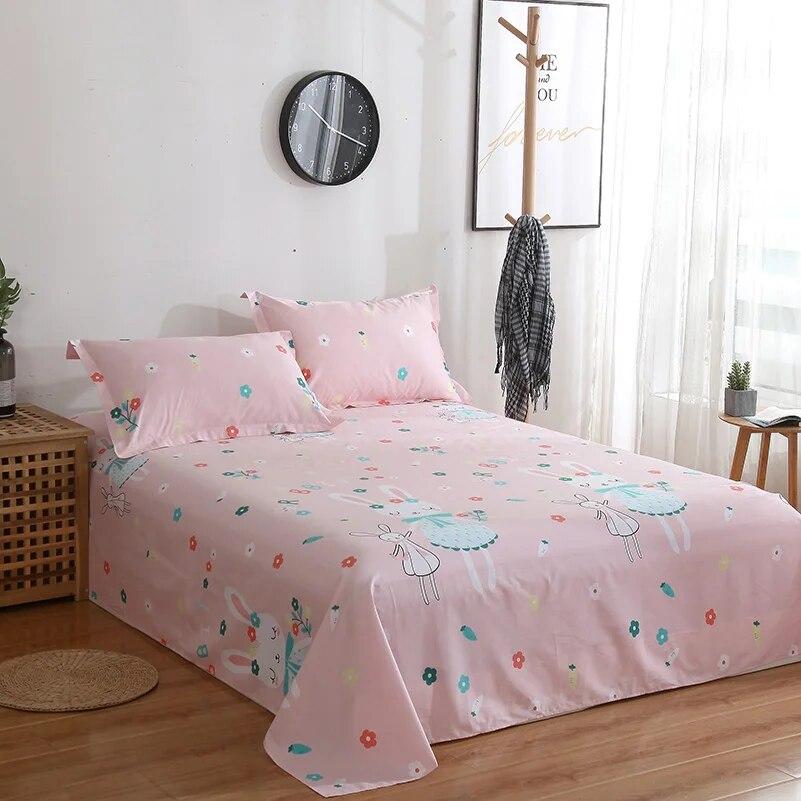 Prosta bawełniana drukowana prześcieradło Nowoczesne duże prześcieradło Wygodna narzuta studencka Cztery pory roku Uniwersalna pyłoszczelna prześcieradło