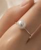 Helene Jewelry 925 Silver Swarovski 9Mm Pearl Miss Ring Silver Thread Ring (Type A)