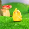 Miniatures Figurines Cute Cartoon Yellow Chicken Animal Landscape Ornaments Creative DIY Home Decorations Accessories Gifts