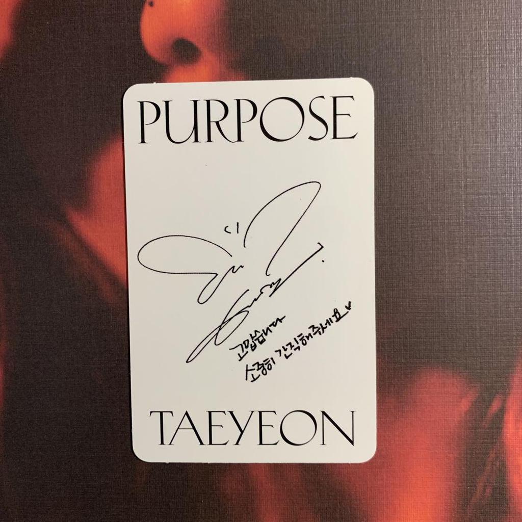 [USED] Taeyeon (Girls' Generation) / Purpose (Deluxe Version) Korean CD
