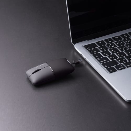 Sanwa Supply Silent Bluetooth Blue LED Mouse SLIMO (Rechargeable/Black) MA-BBS310BK